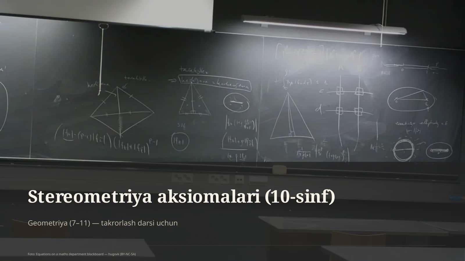 Stereometriya aksiomalari (10-sinf) 1