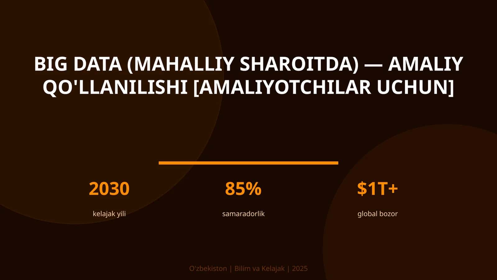 Big Data (mahalliy sharoitda) — amaliy qo'llanilishi [amaliyotchilar uchun] 1