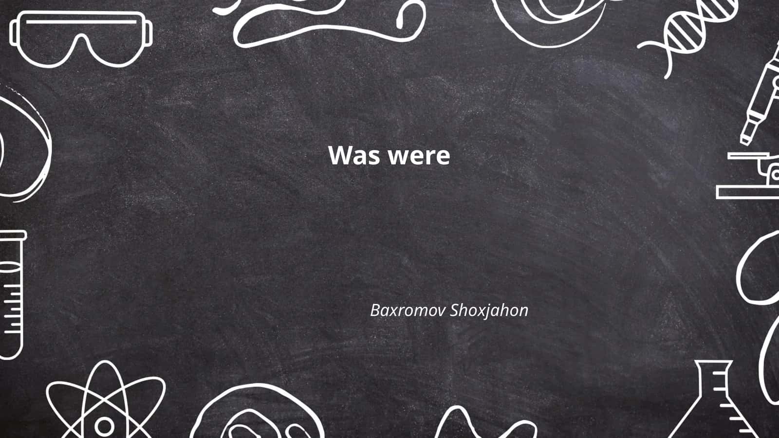 Simple Past Tense: Was/Were Usage 1