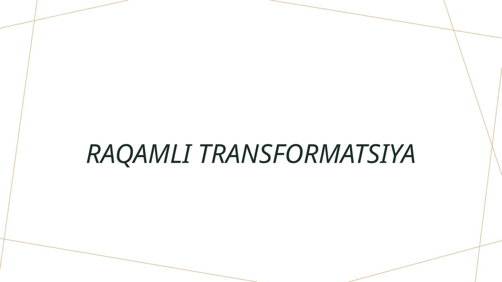 Raqamli Transformatsiya 1