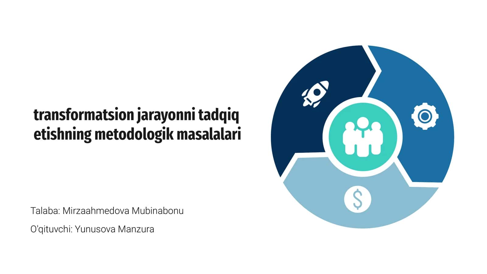 transformatsion jarayonni tadqiq etishning metodologik masalalari 1