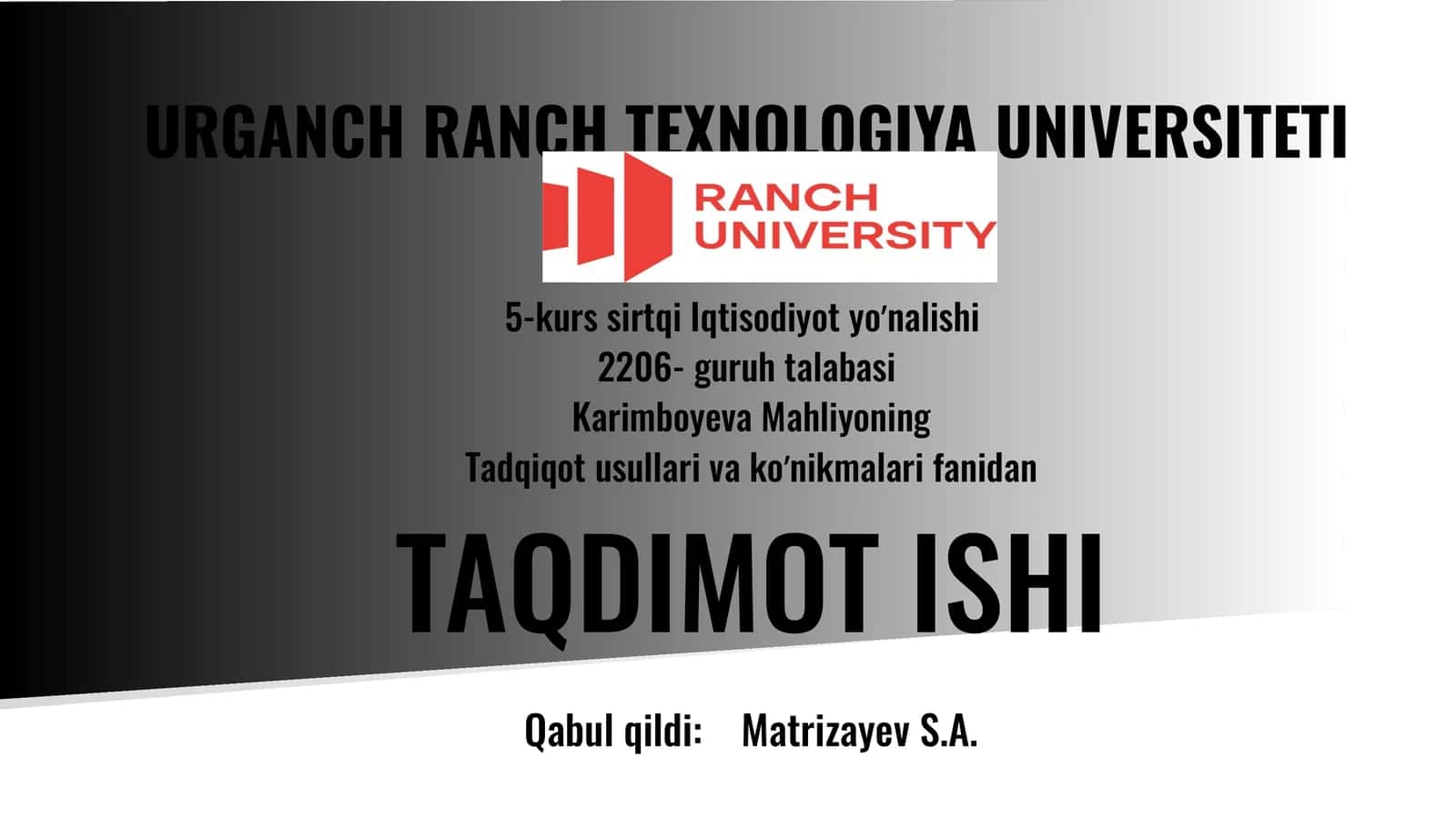 Tadqiqotning tayyorgarlik bosqichi va ish rejasini tuzish 1