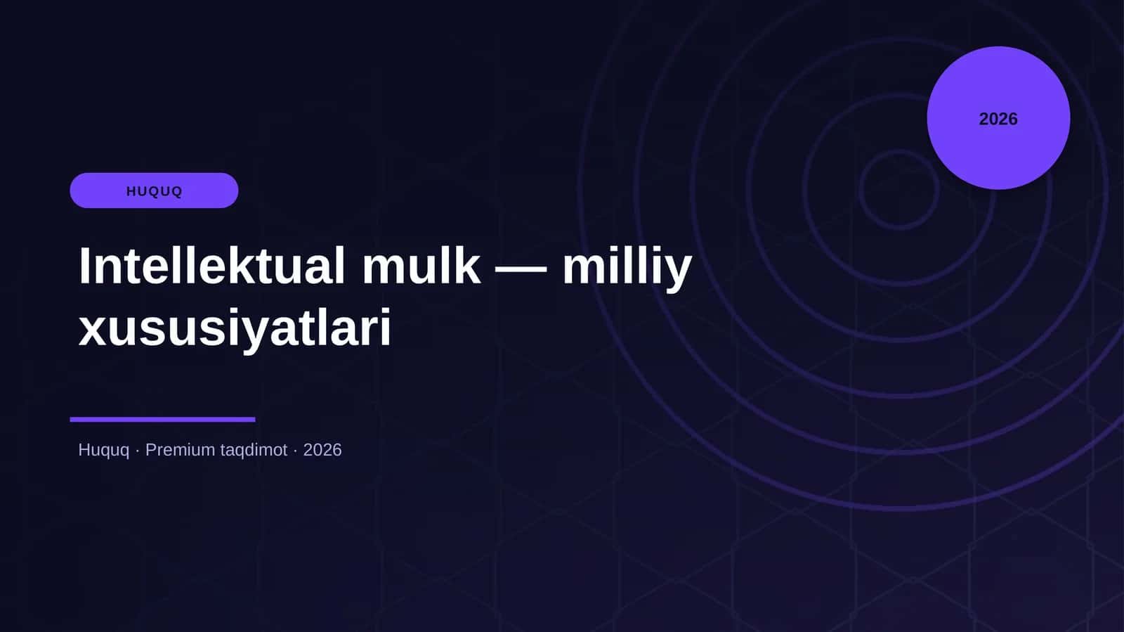 Intellektual mulk — milliy xususiyatlari 1