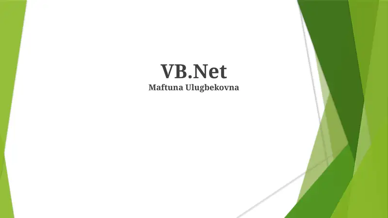 VB.Net 1
