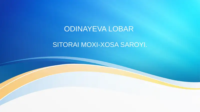 MOXI-XOSA SAROYI 1