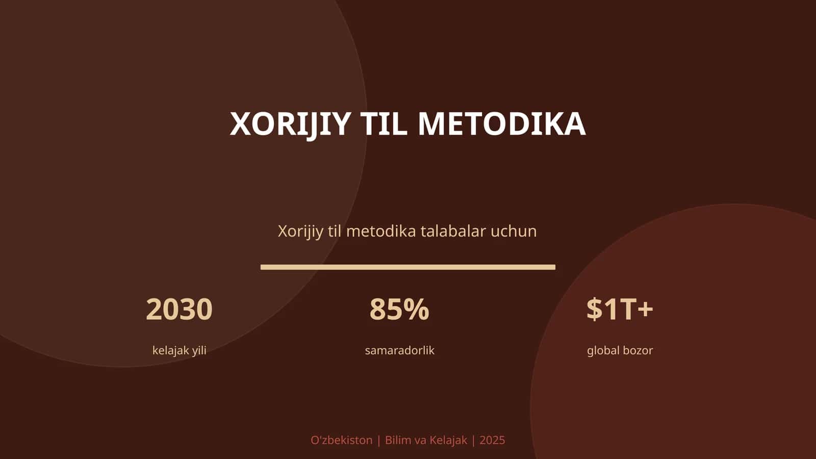 XORIJIY TIL METODIKA 1