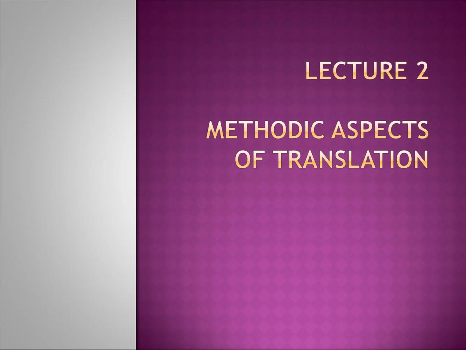Problem in the translation 1