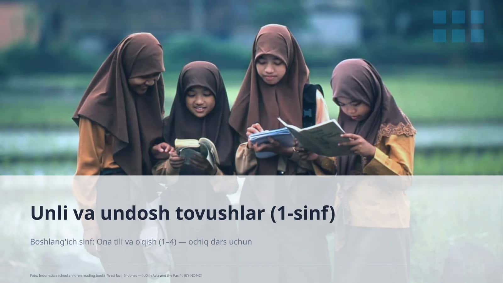 Boshlang'ich sinf: Ona tili va o'qish (1–4) 1