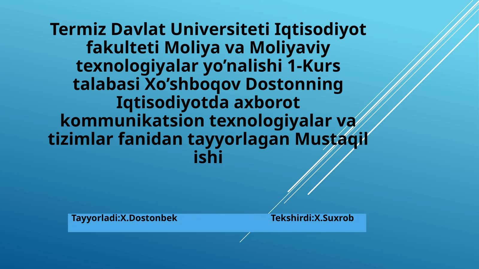 Harxil faoliyat sohalarida blokchain texnologiyasidan foydalanish xususiyatlari 1