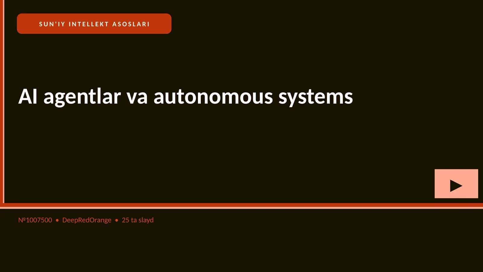 SUN'IY INTELLEKT ASOSLARI 1