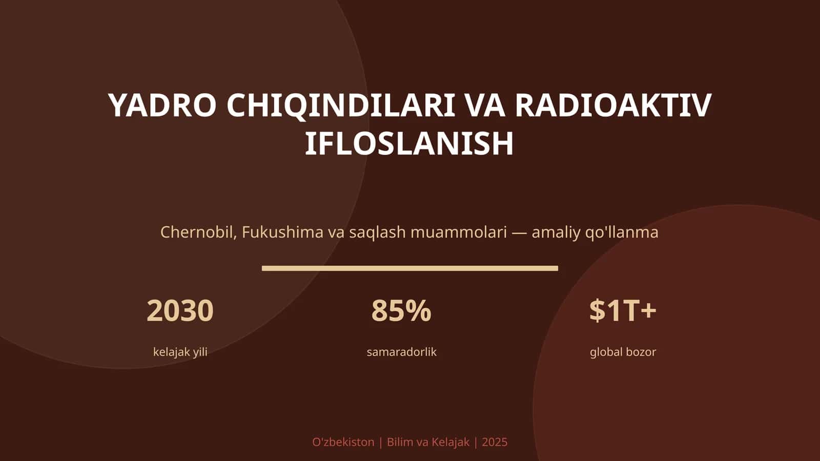 YADRO CHIQINDILARI VA RADIOAKTIV IFLOSLANISH 1