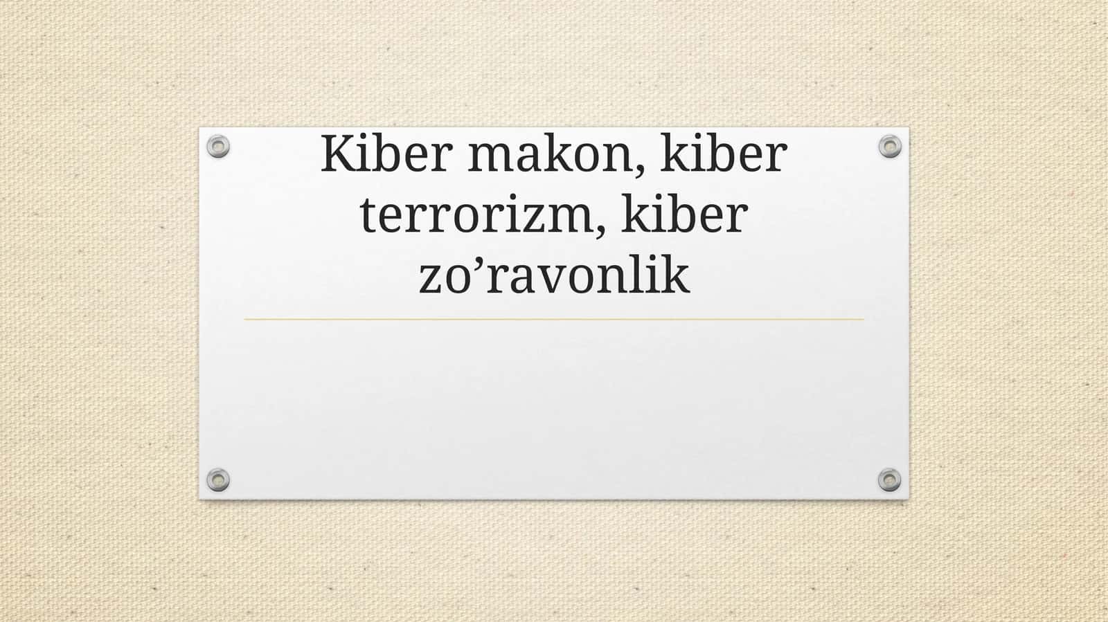 Kibermakon 1