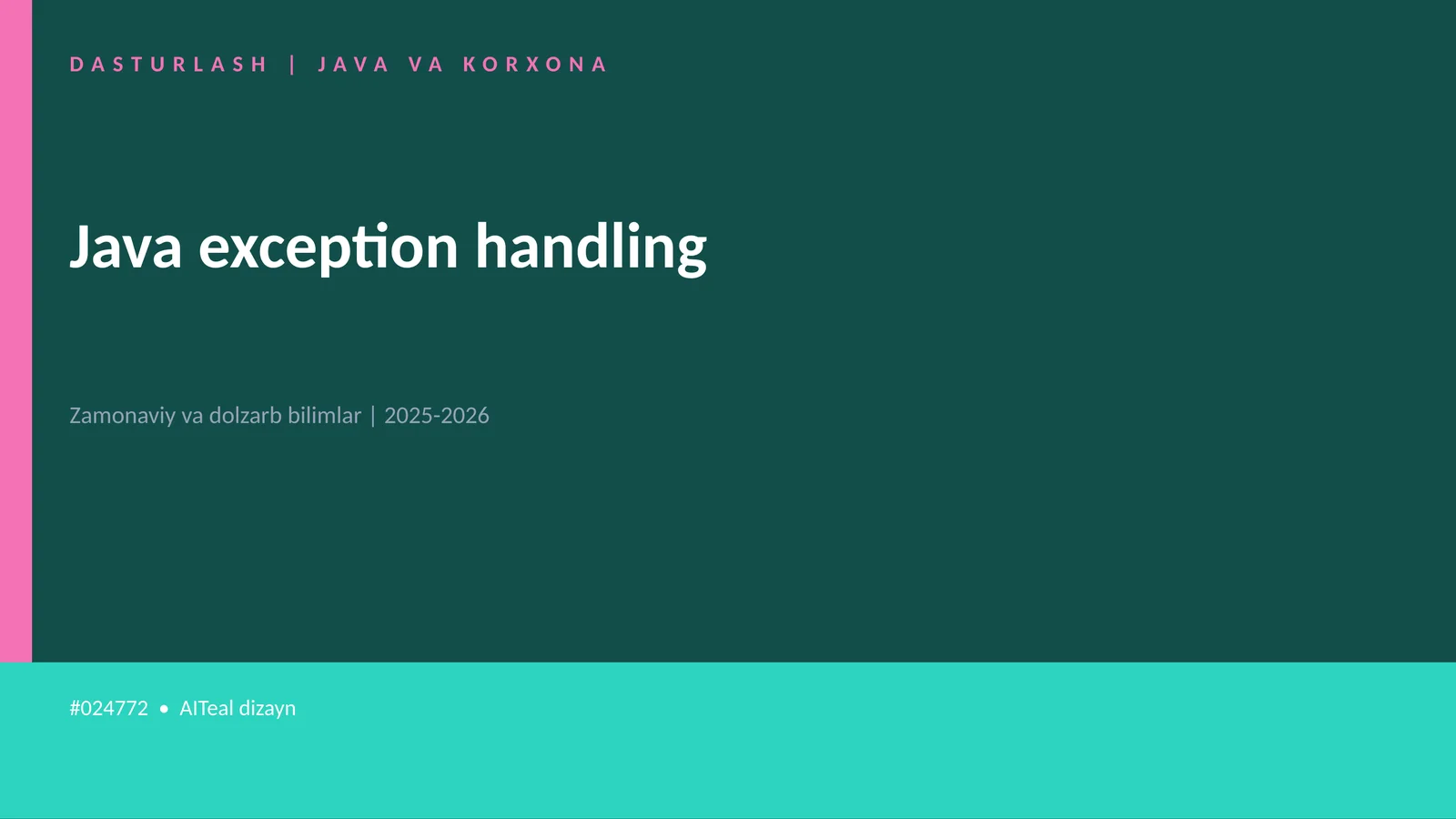 Java exception handling 1
