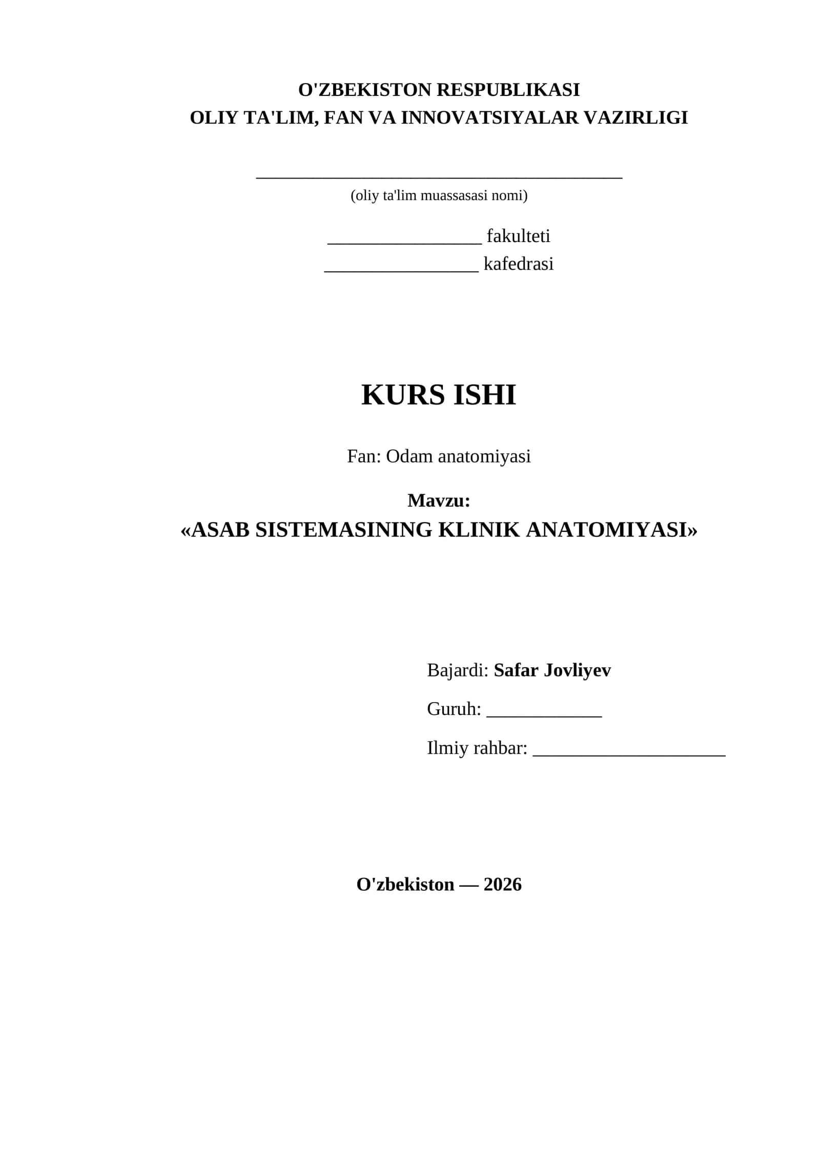 ASAB SISTEMASINING KLINIK ANATOMIYASI 1