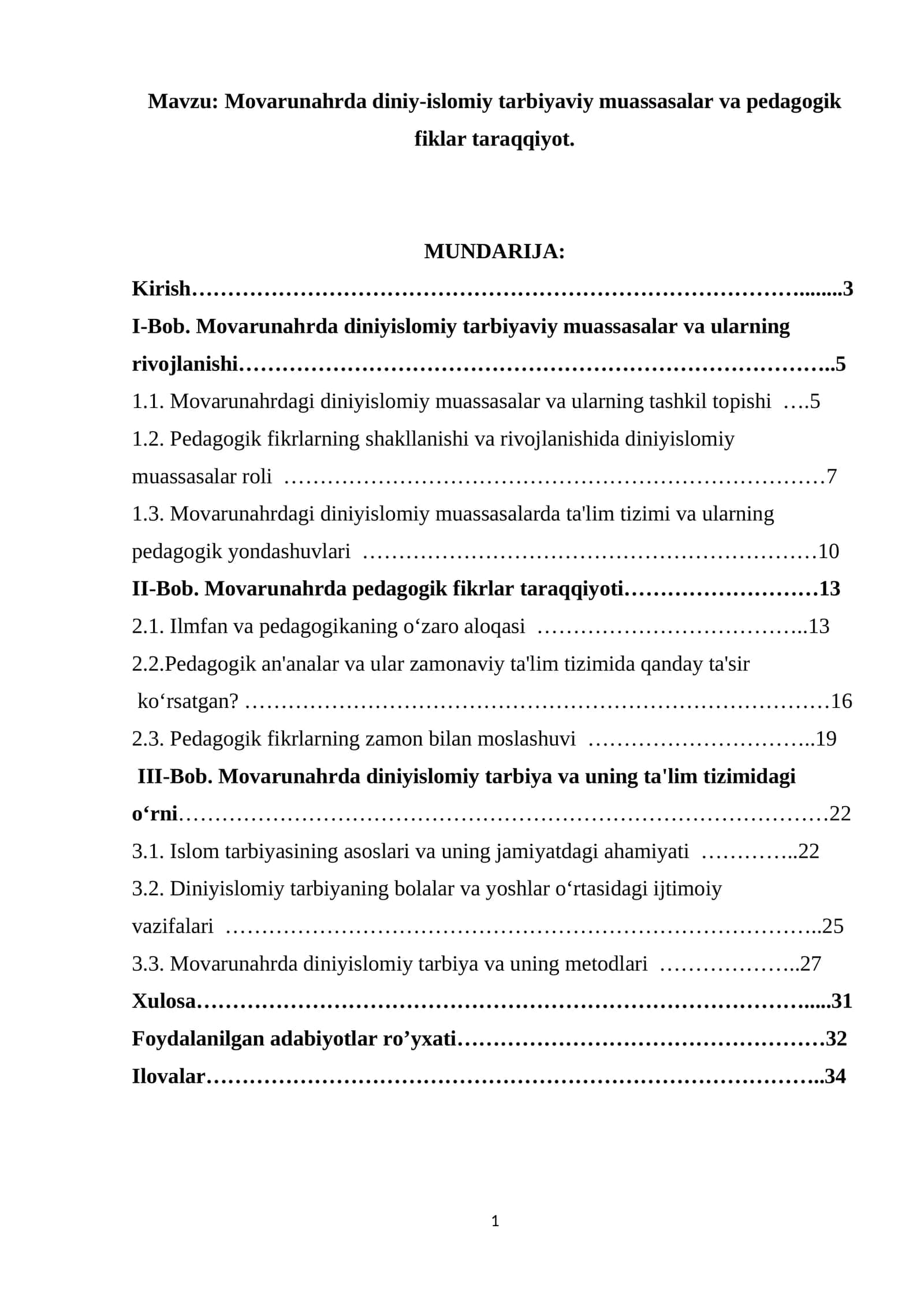 Movarunahrda diniy-islomiy tarbiyaviy muassasalar va pedagogik fiklar taraqqiyot. 1
