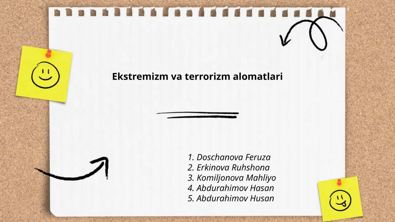 Ekstremizm va terrorizm alomatlari 1