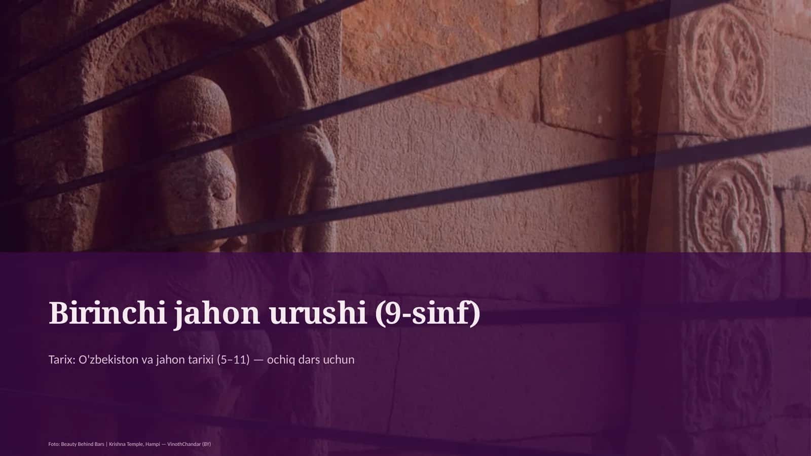 Birinchi jahon urushi (9-sinf) 1