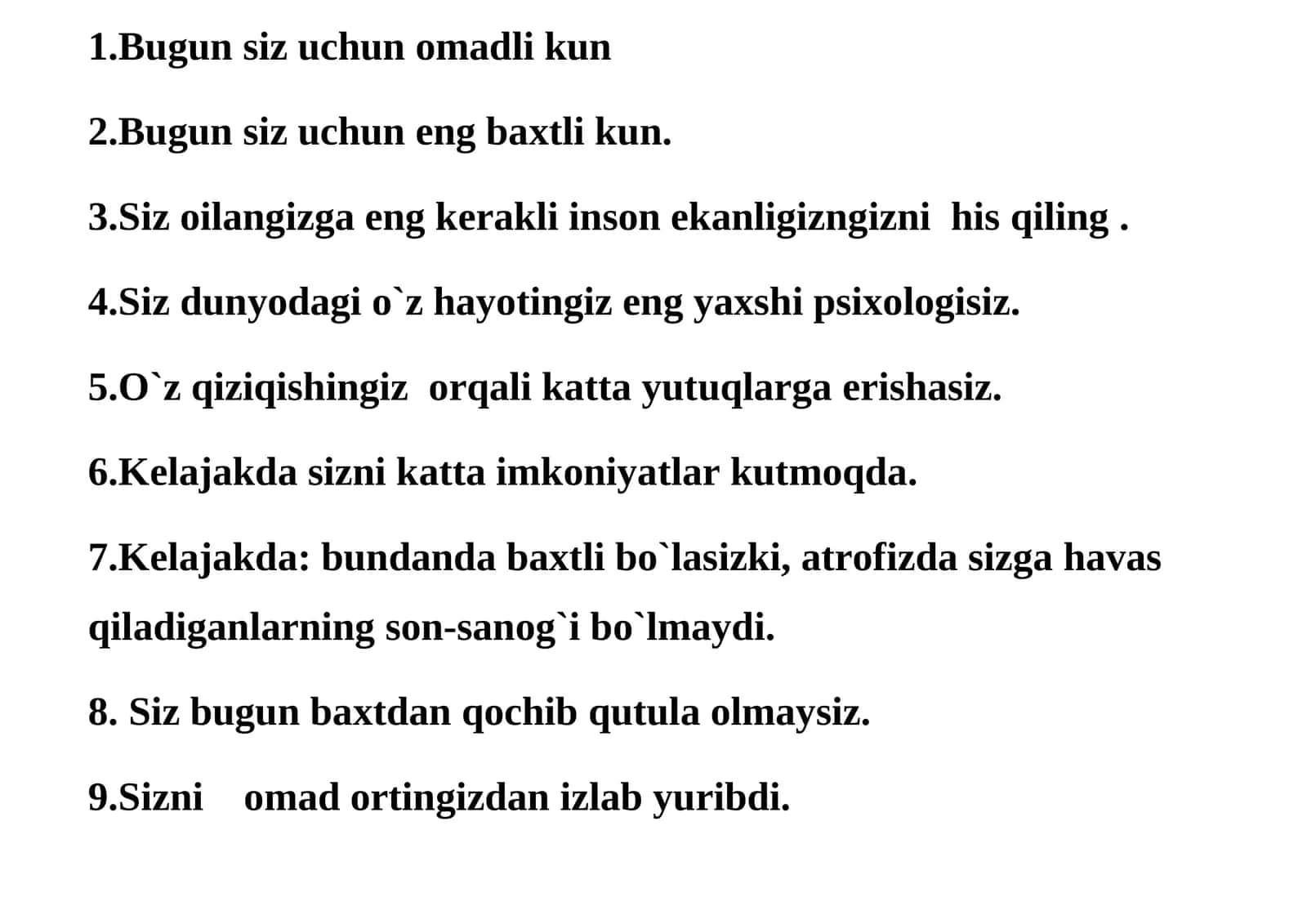 Omadli kun 1