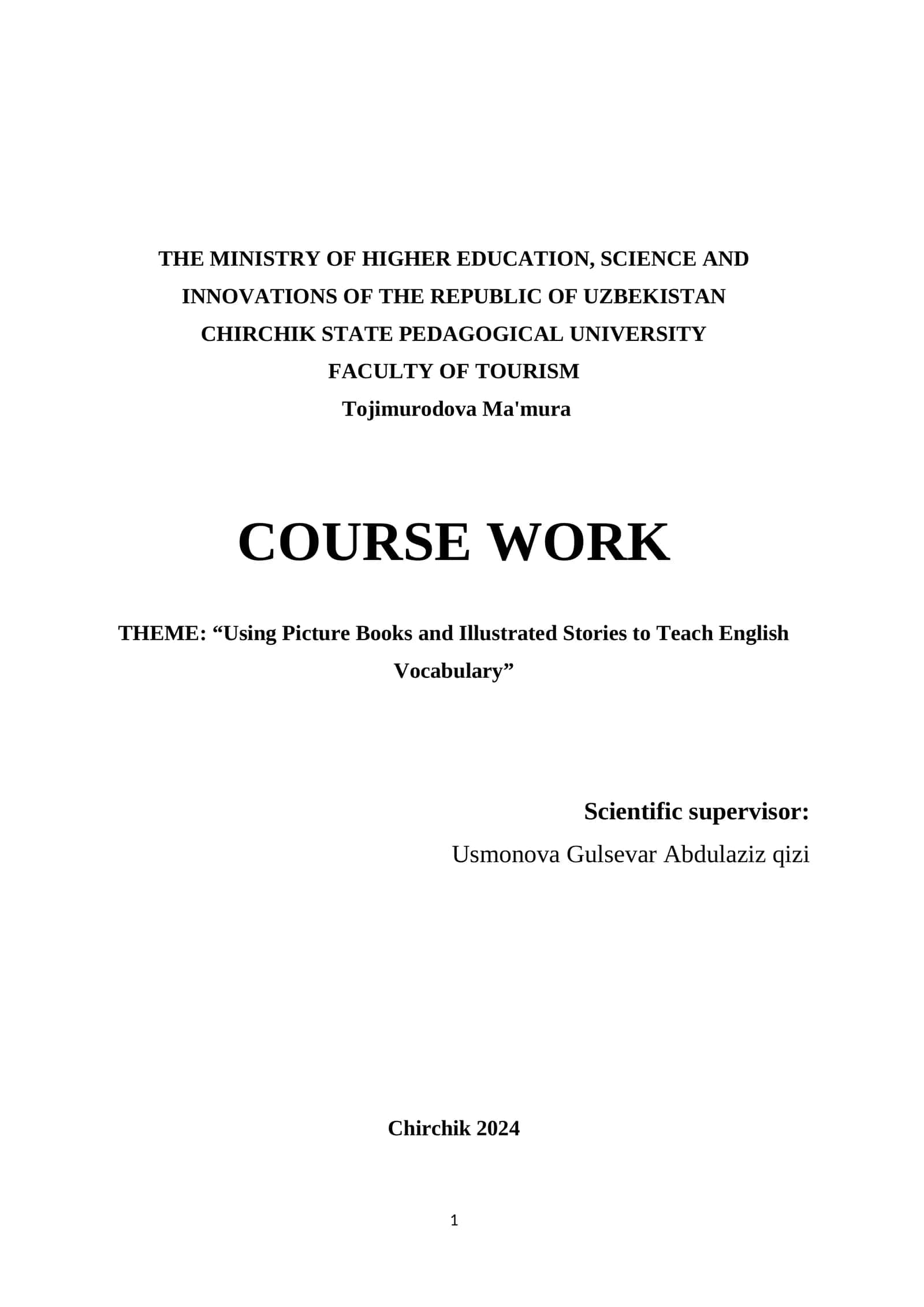 “Using Picture Books and Illustrated Stories to Teach English Vocabulary” 1