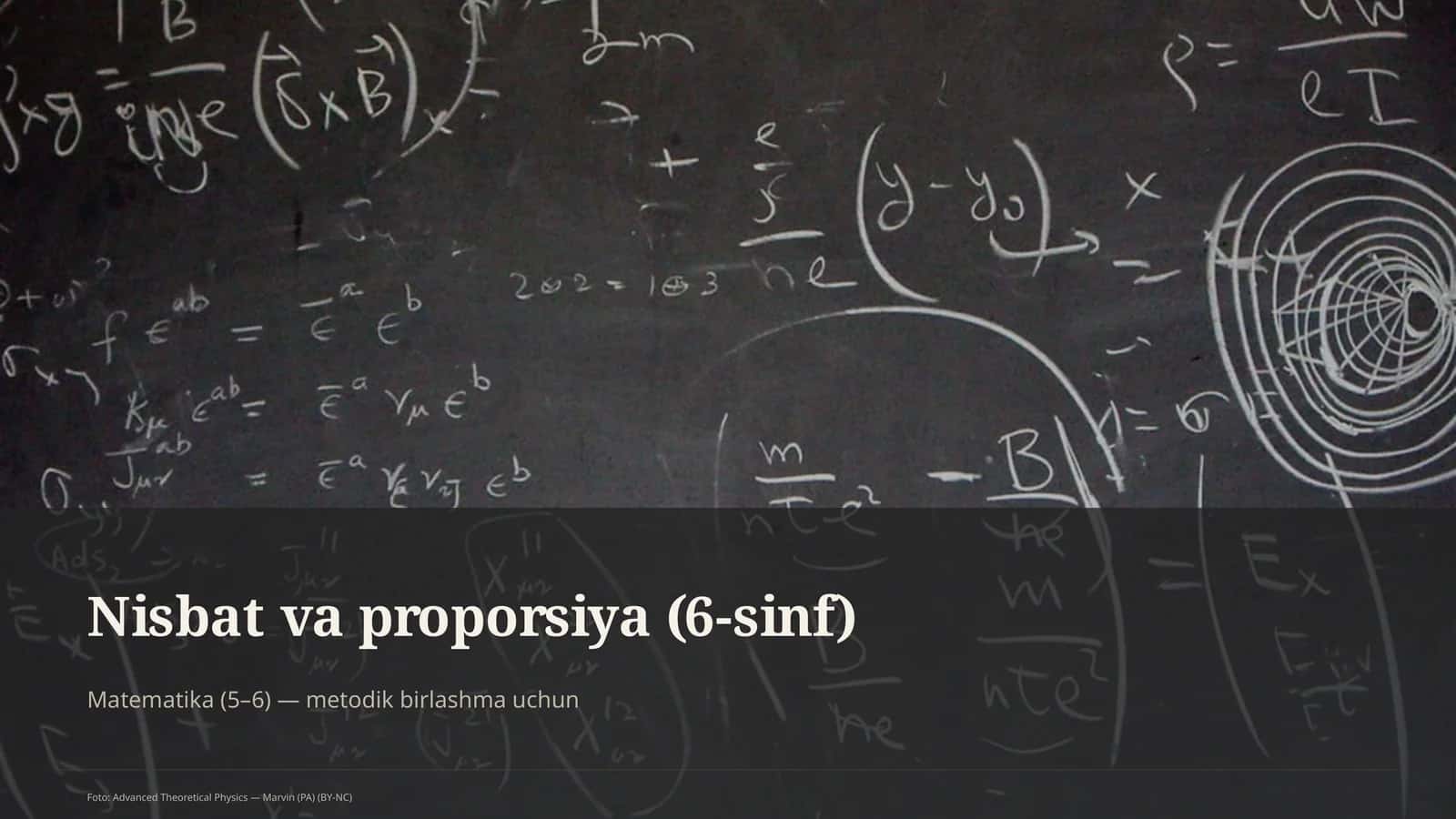 Nisbat va proporsiya (6-sinf) 1