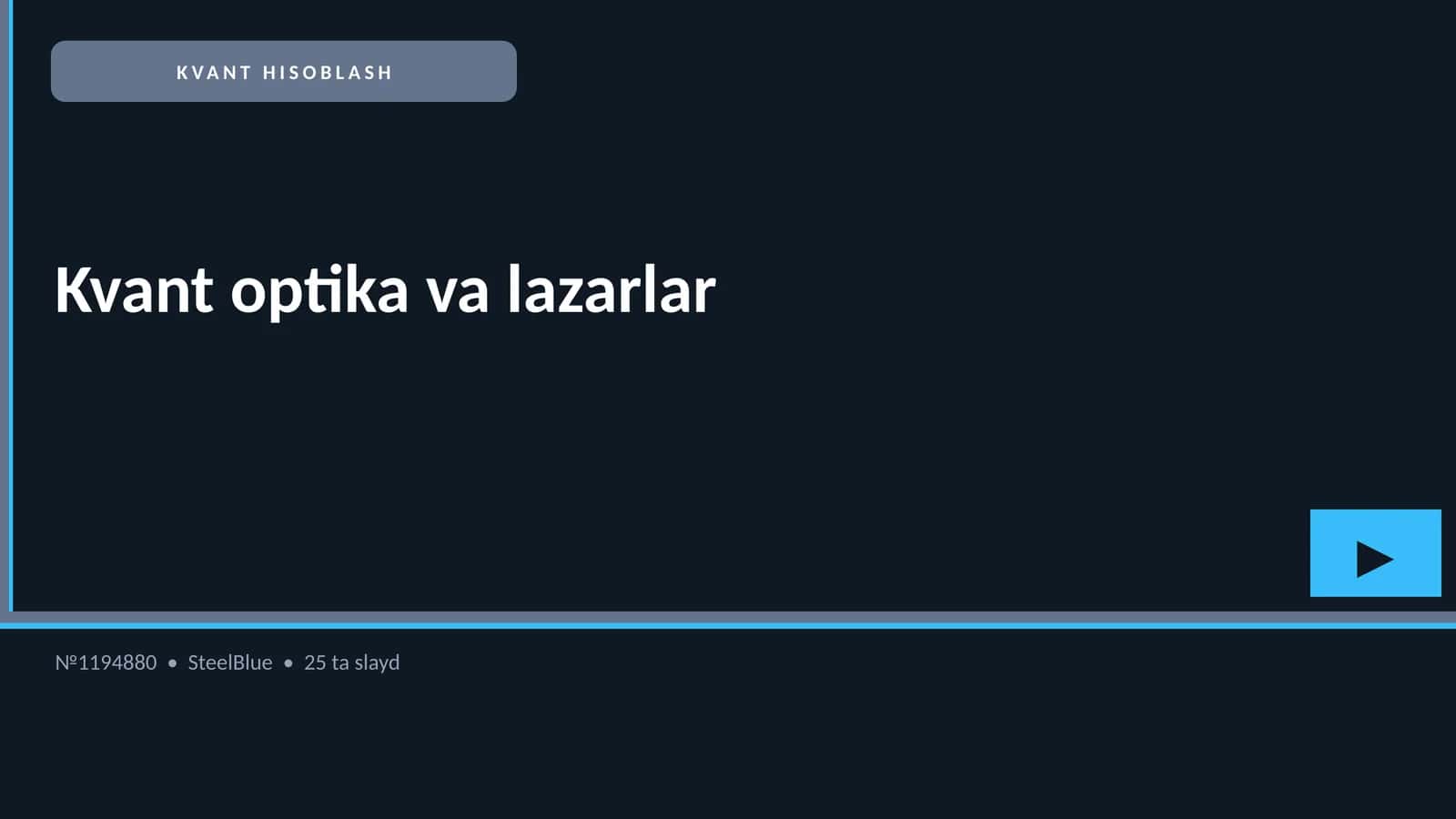 KVANT HISOBLASH 1