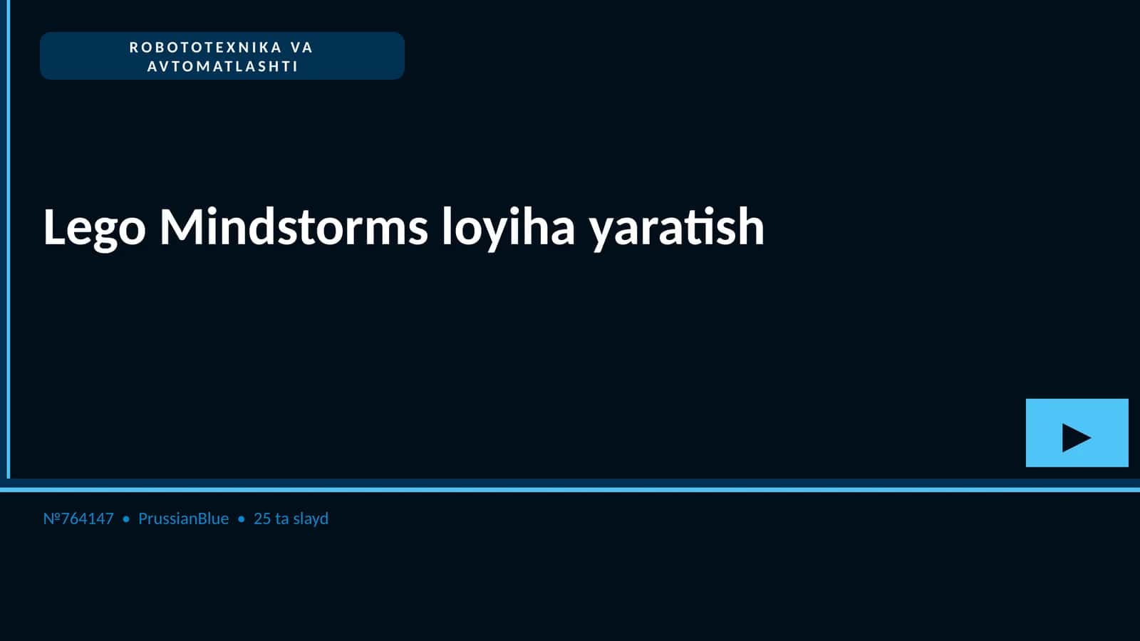 Lego Mindstorms loyiha yaratish 1