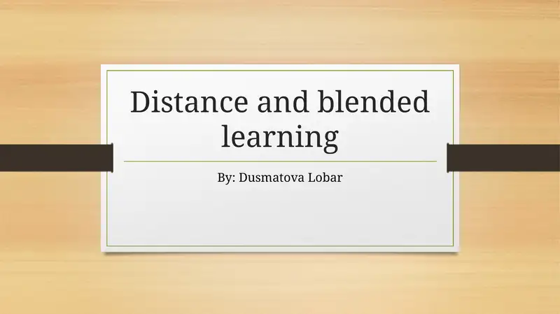 Evolution of Distance Education 1