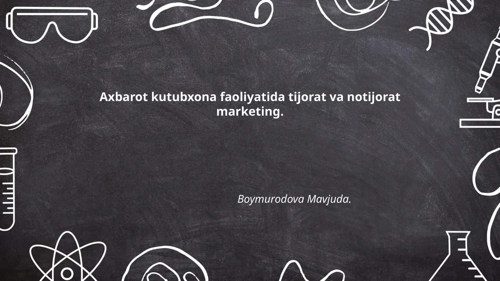 Axborot kutubxona faoliyatida tijorat va notijorat marketing strategiyalari 1