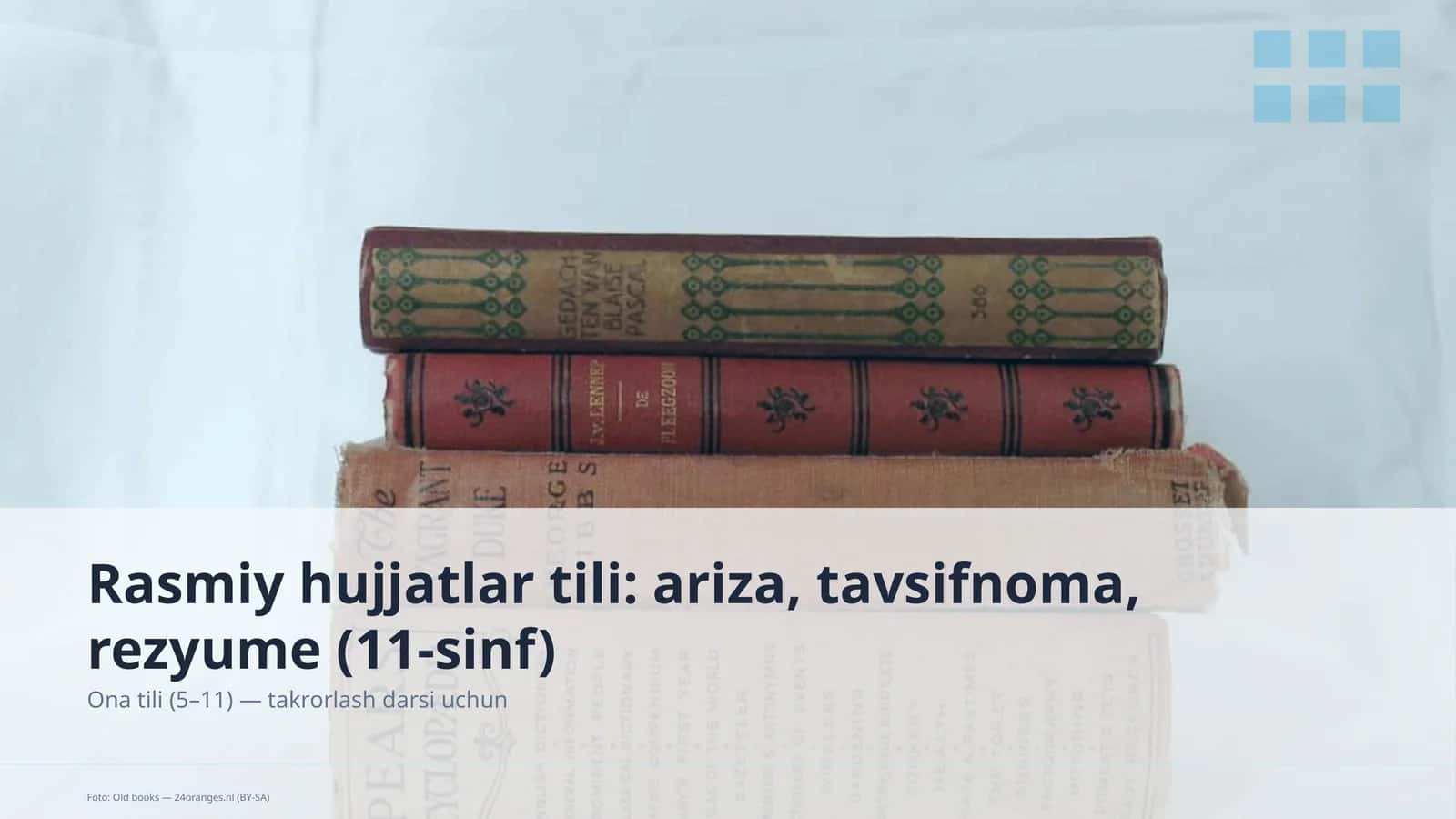 Ona tili (5–11) — takrorlash darsi uchun 1