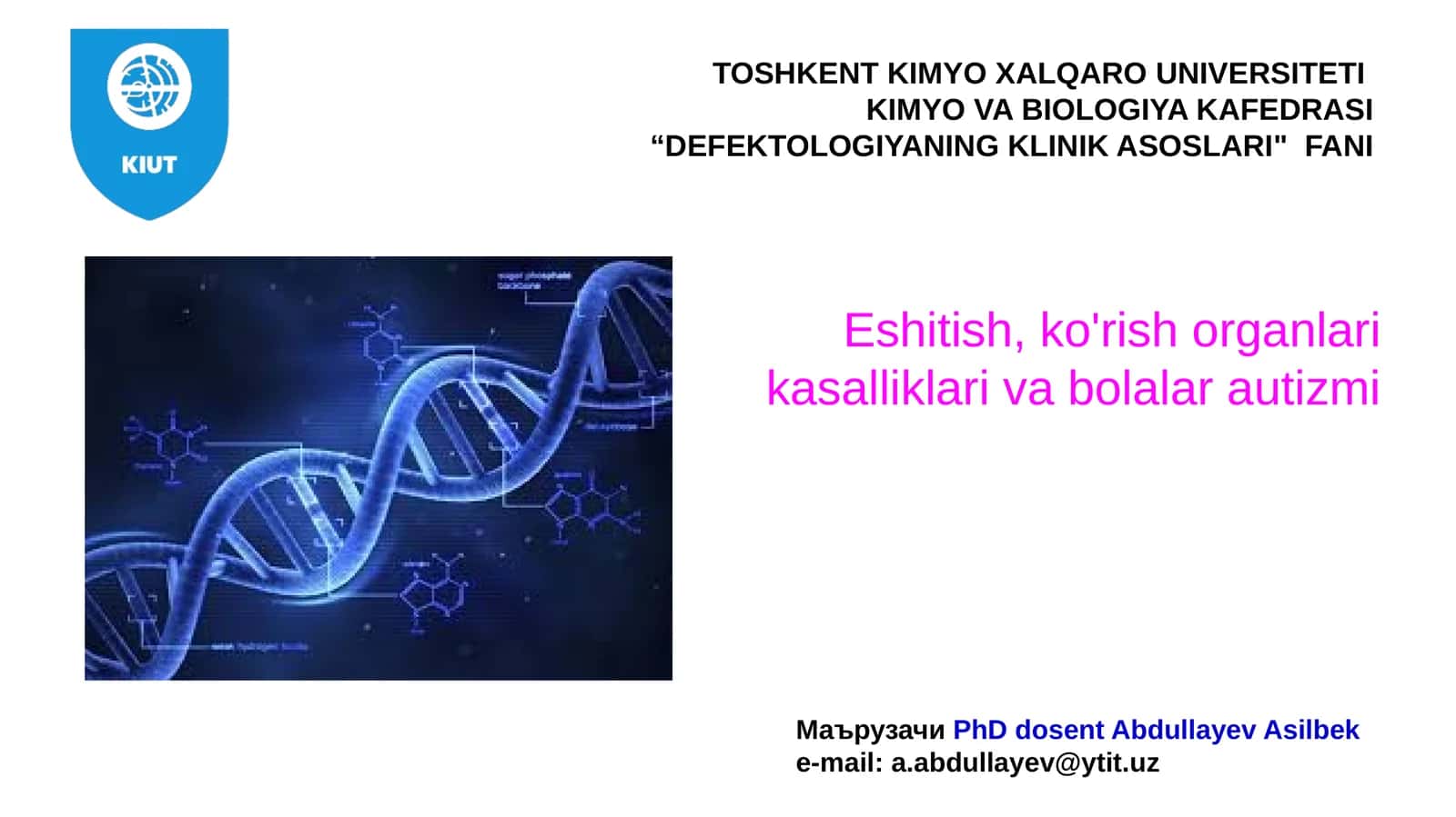DEFEKTOLOGIYASNING KLINIK ASOSLARI 1