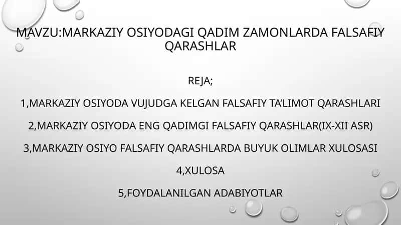 Markaziy Osiyo Falsafiy Qarashlar 1