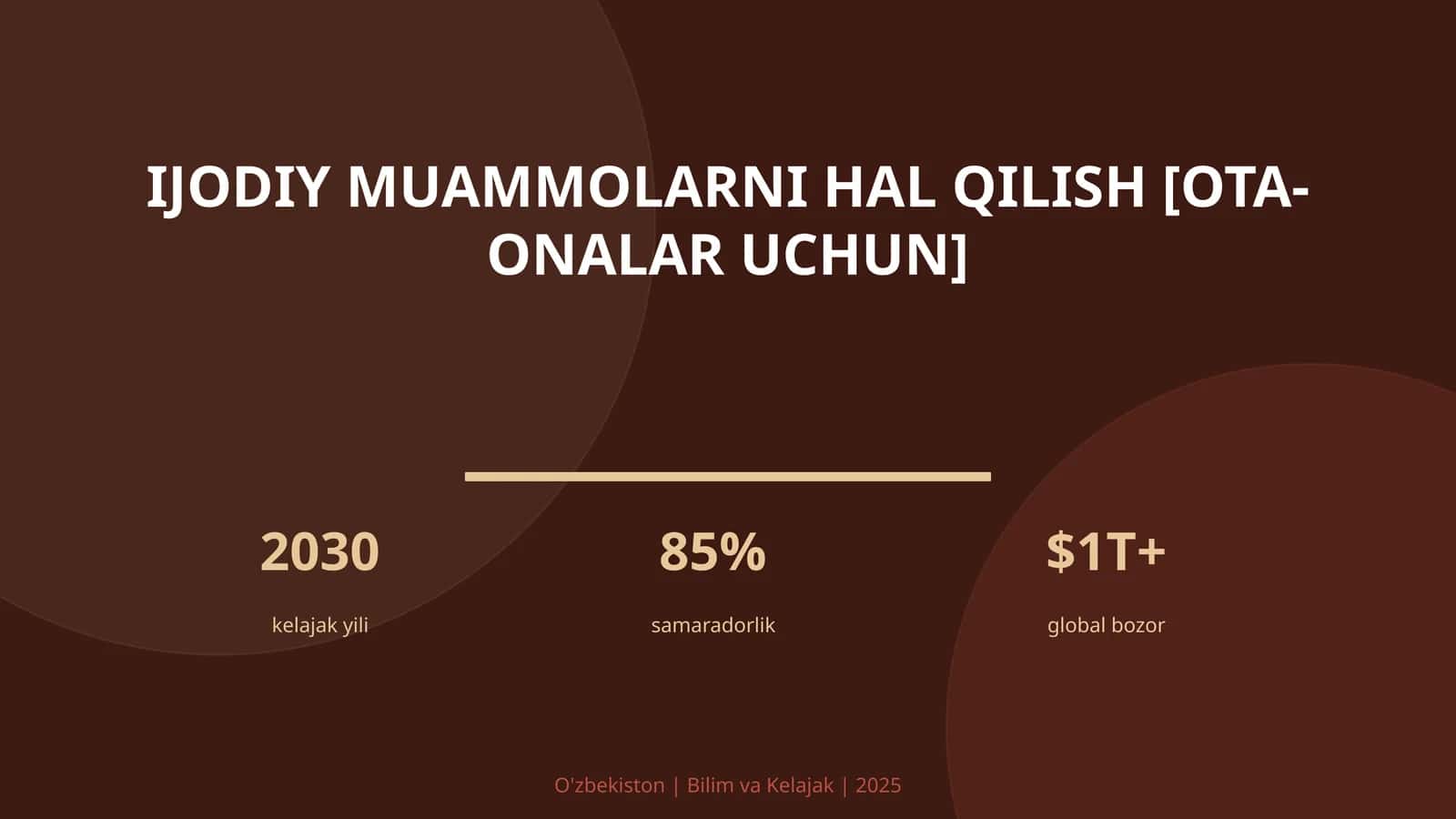 Ijodiy muammolarni hal qilish [ota-onalar uchun] 1