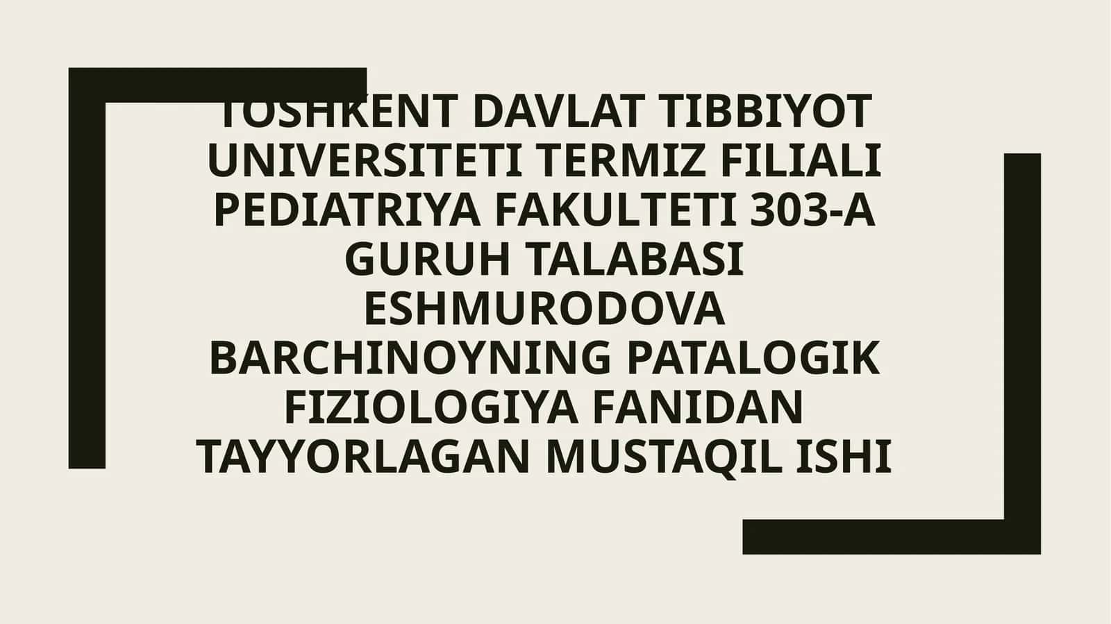 Umumiy infeksion jarayon haqida tushuncha 1