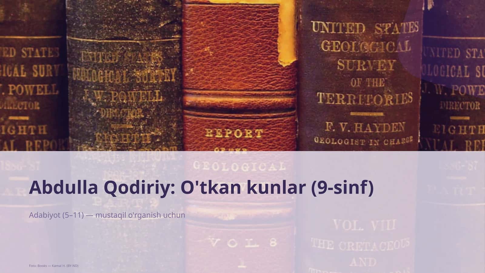 Abdulla Qodiriy: O'tkan kunlar (9-sinf) 1