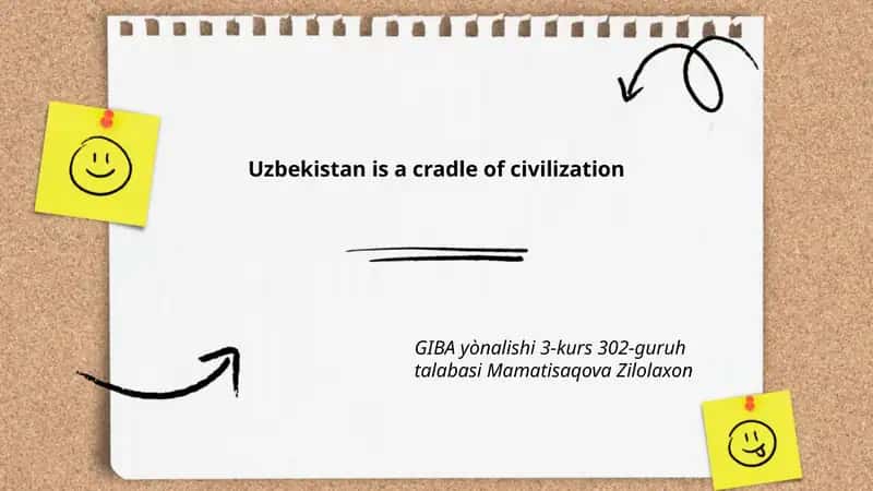 GIBA yònalishi 3-kurs 302-guruh talabasi Mamatisaqova Zilolaxon 1