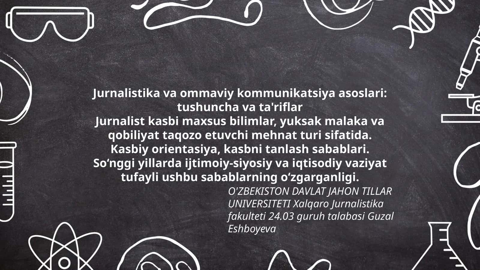 Jurnalistika va ommaviy kommunikatsiya asoslari: tushuncha va ta'riflar 1
