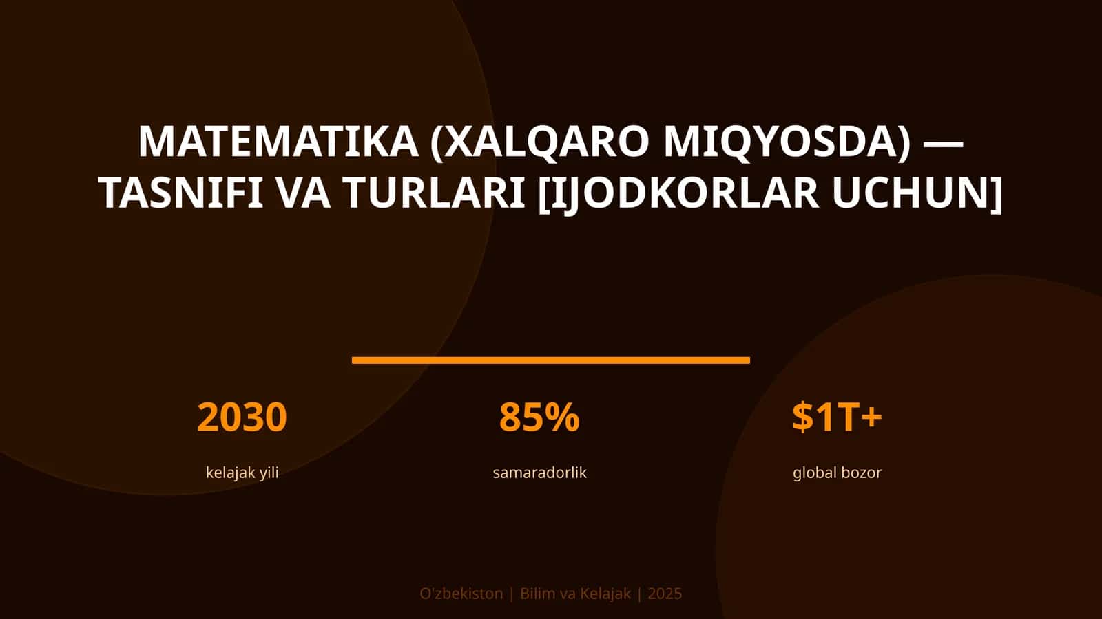 Matematika (XALQARO MIQYOSDA) — TASNIFI VA TURLARI [IJODKORLAR UCHUN] 1