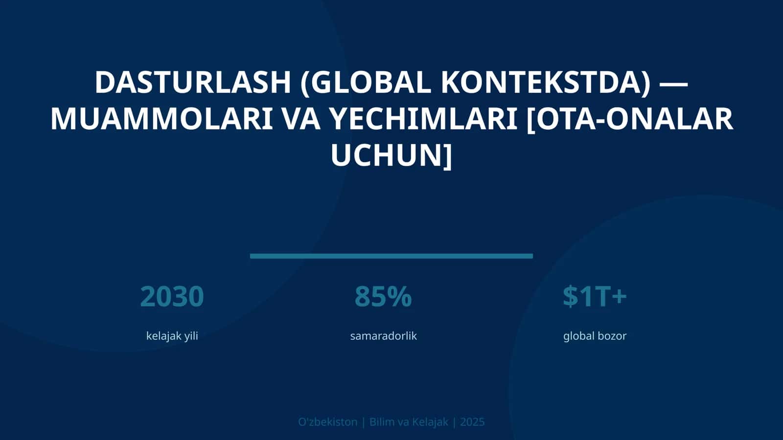 Dasturlash (global kontekstda) — muammolari va yechimlari [ota-onalar uchun] 1