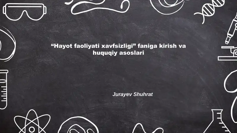 Hayot faoliyati xavfsizligi 1