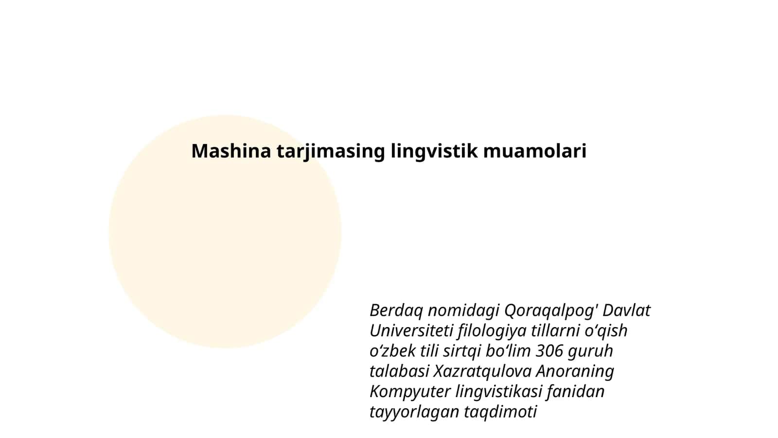 Mashina tarjimasing lingvistik muamolari 1