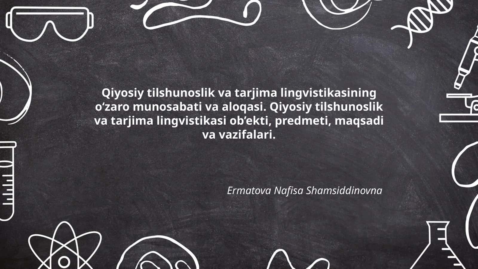 Qiyosiy tilshunoslik va tarjima lingvistikasi 1