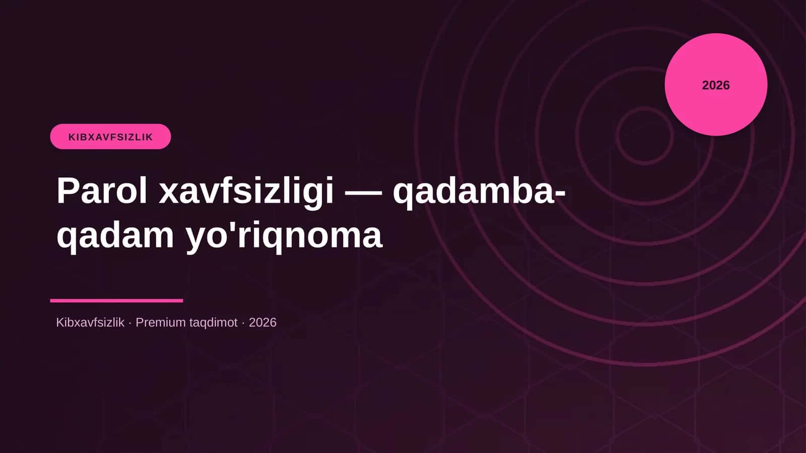Parol xavfsizligi — qadamba-qadam yo'riqnoma 1