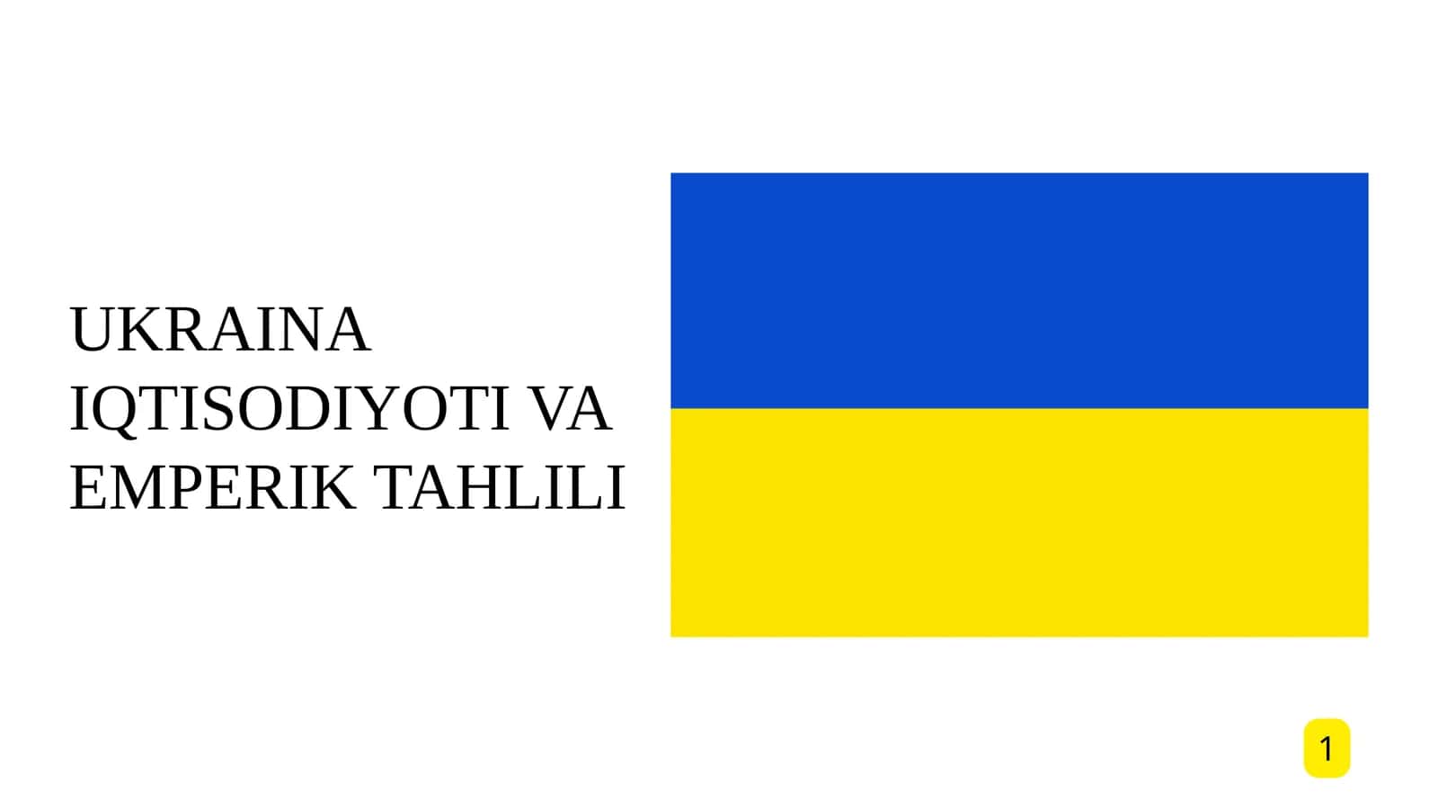 Ukraina iqtisodiyoti va emperik tahlili 1