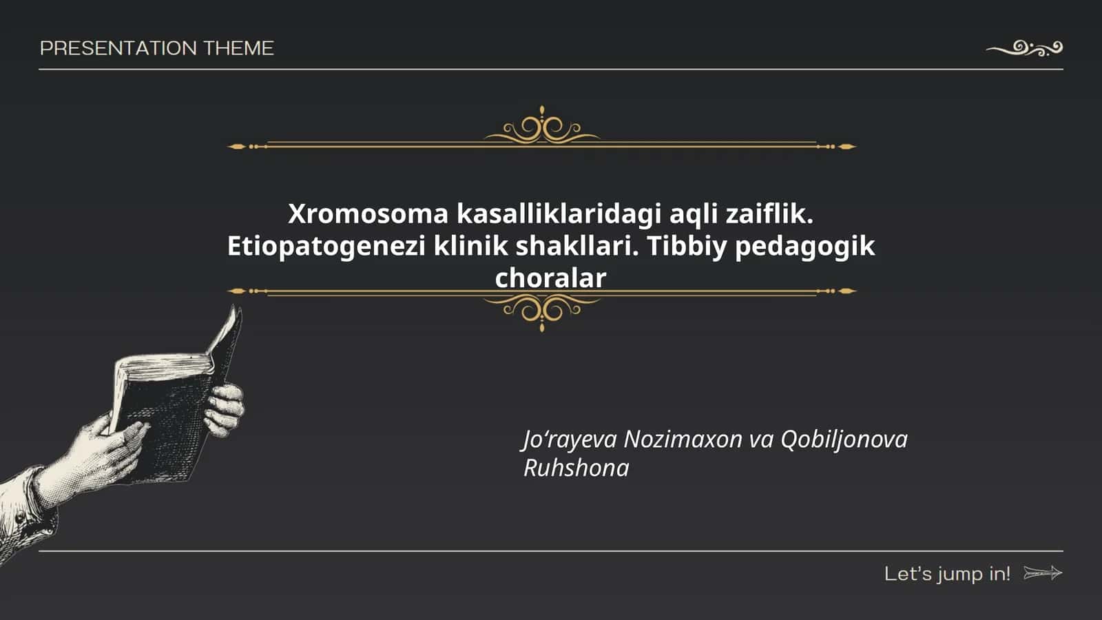 Xromosoma kasalliklaridagi aqli zaiflik. Etiopatogenezi klinik shakllari. Tibbiy pedagogik choralar 1