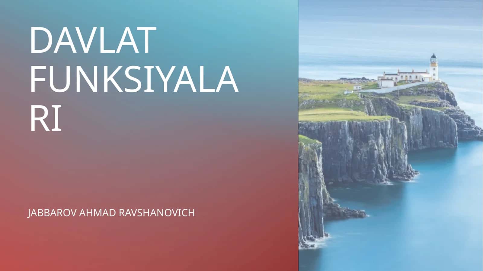 DAVLAT FUNKSIYALARI 1