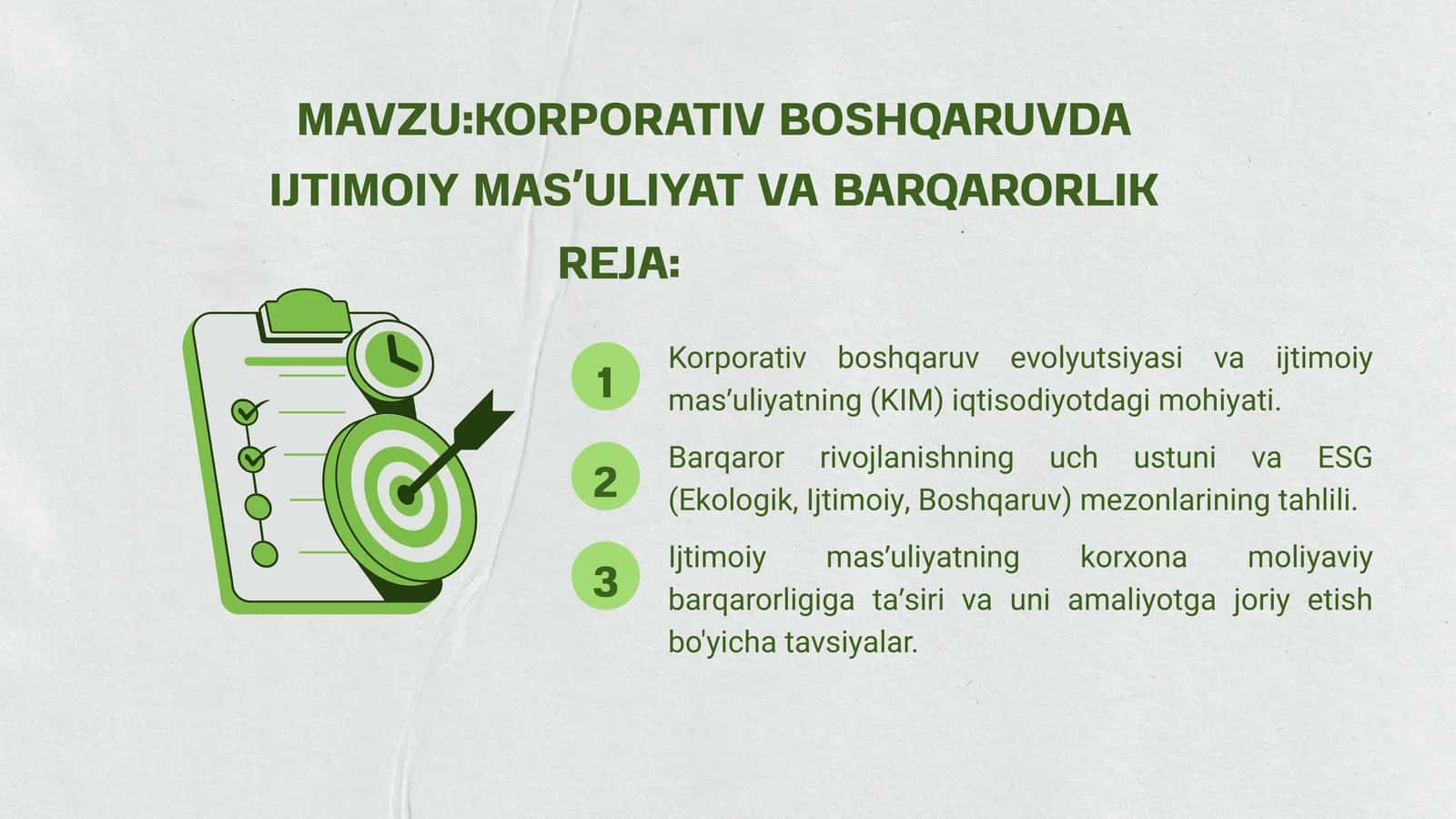 KORPORATIV BOSHQARUVDA IJTIMOIY MASʼULIYAT VA BARQARORLIK 1