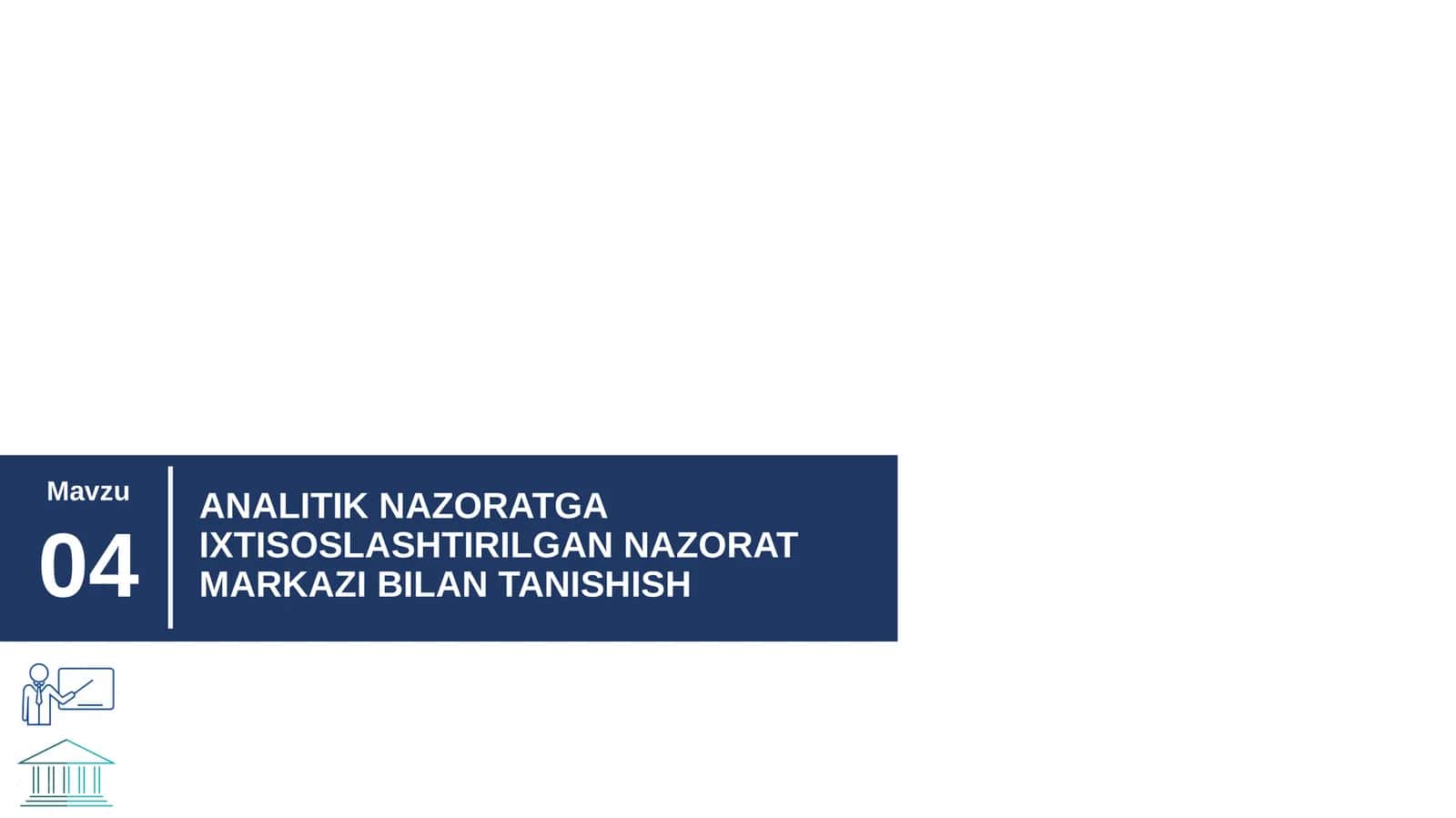 ANALITIK NAZORATGA IXTISOSLASHTIRILGAN NAZORAT MARKAZI BILAN TANISHISH 1