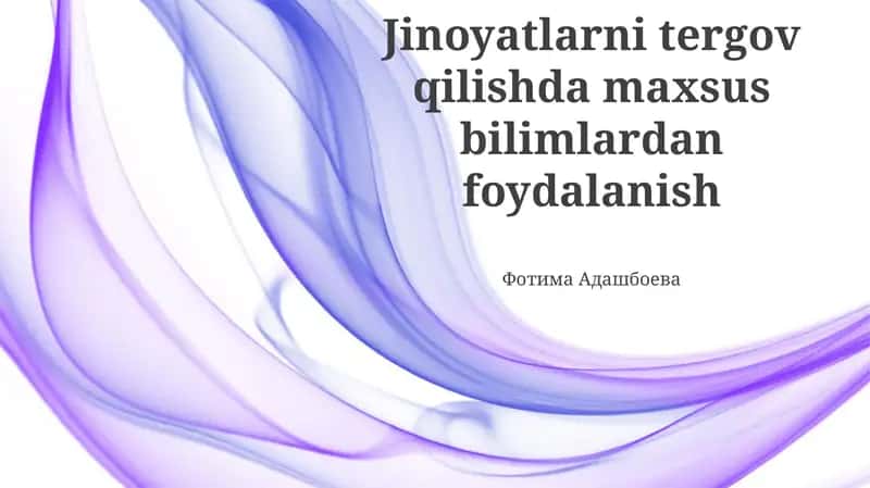 Raqamli Sud-Tibbiyot Ilovalari 1