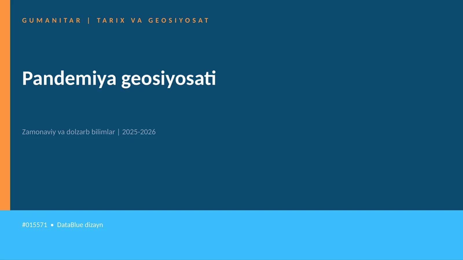 Pandemiya geosiyosati 1
