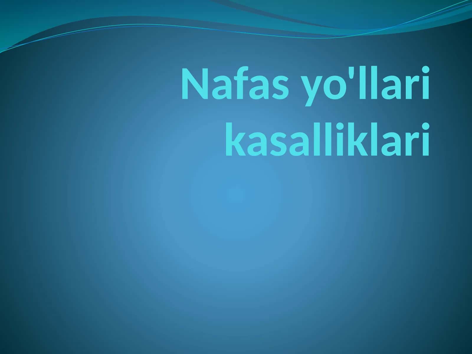 Hayvonlarda nafas yo'llari kasalliklari 1
